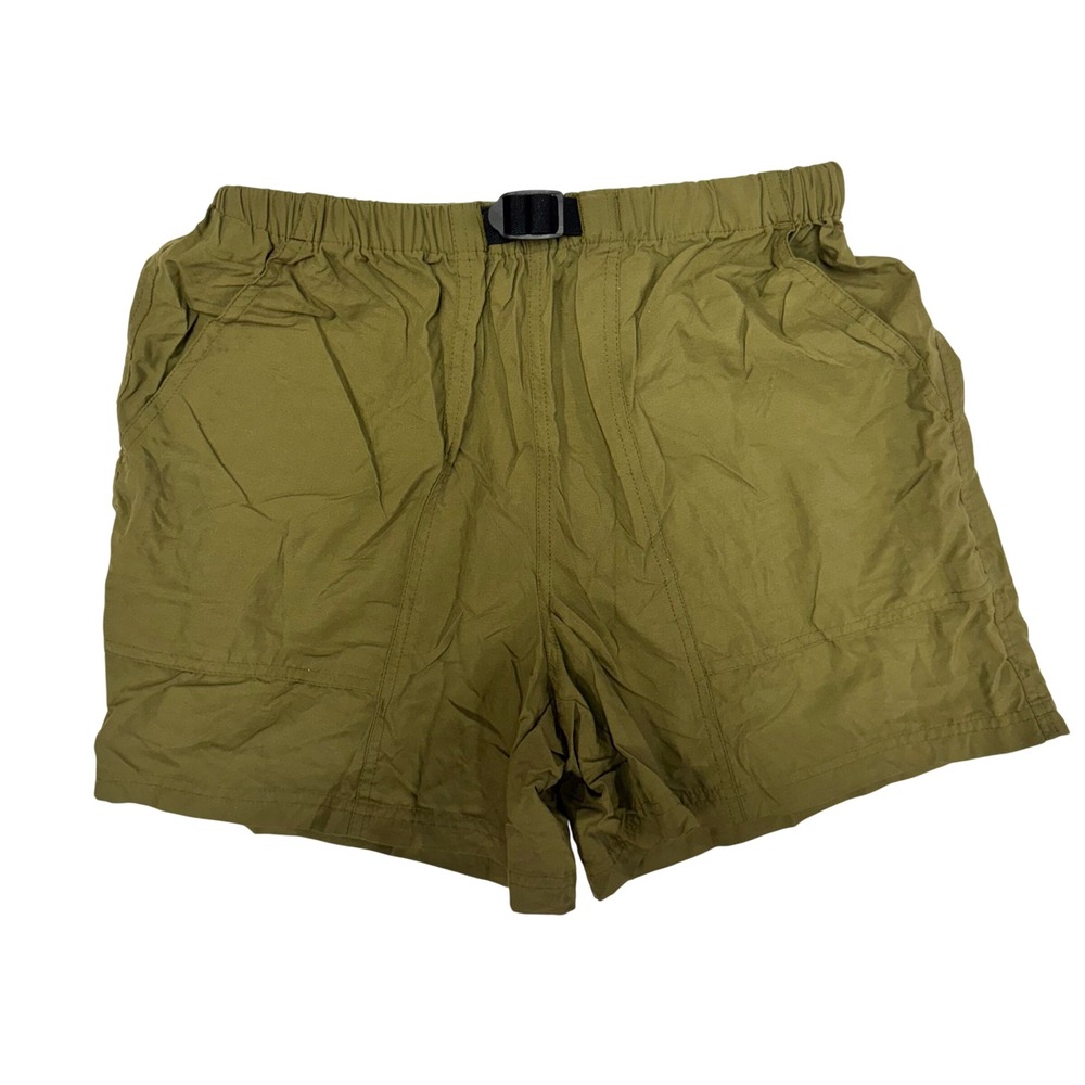 Patagonia Gi III Shorts Womens Medium Olive Green Nylon Hiking Belted 5in